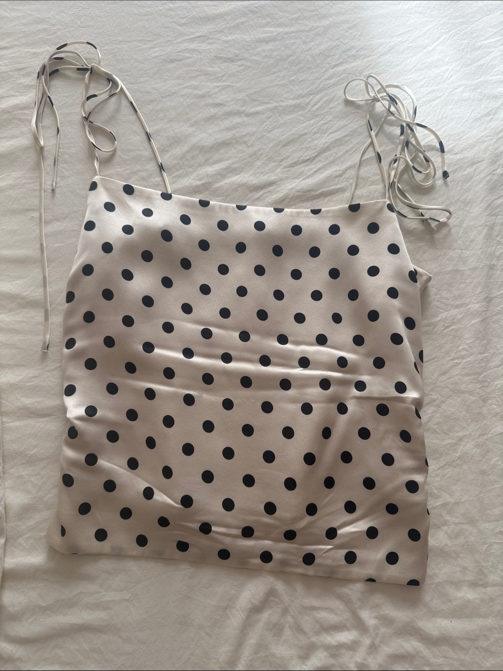 Reformation Polka Dot Silk Cami Top